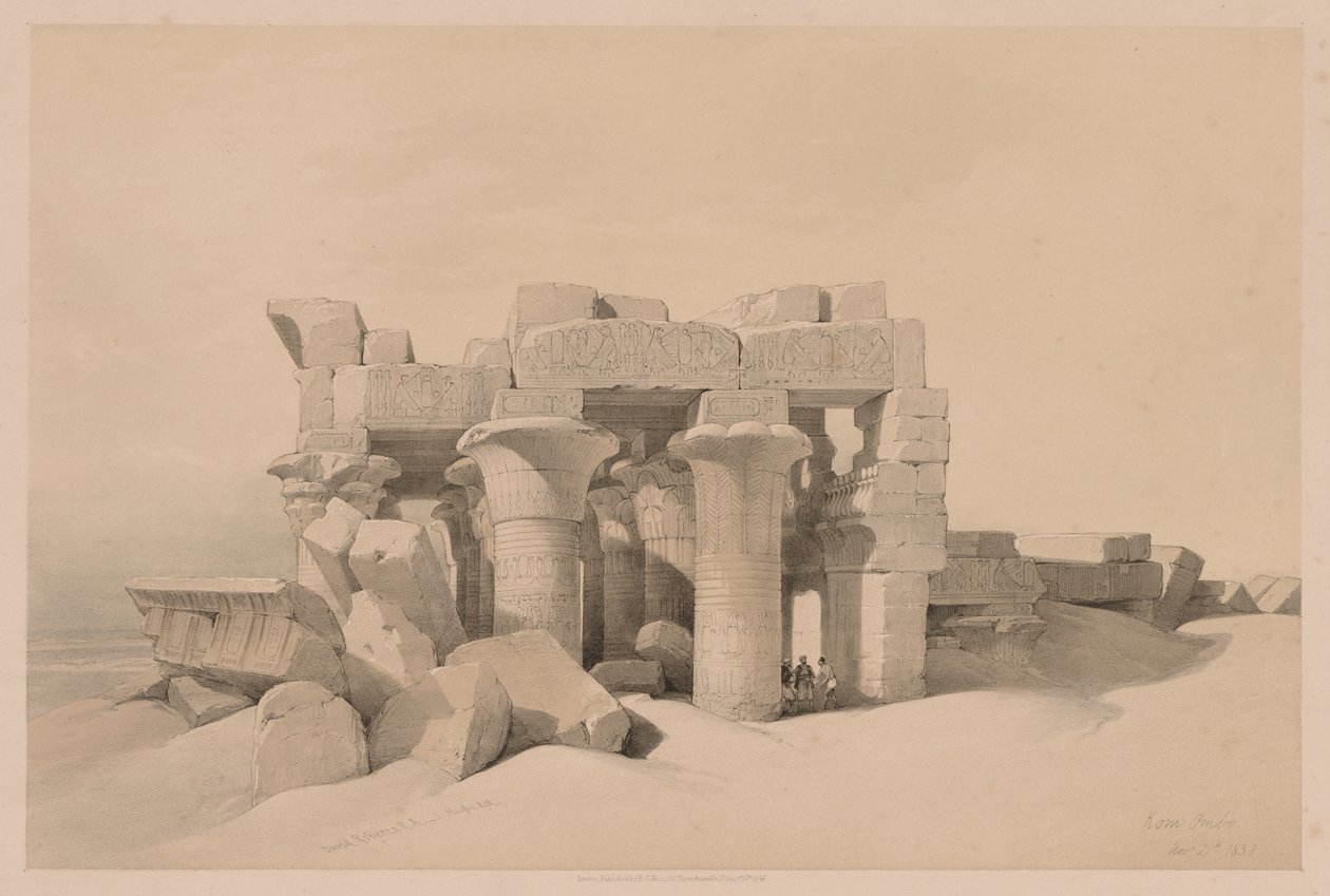 Égypte et Nubie : Volume II - N° 42, Ruines de Kom Ombo - Louis Haghe