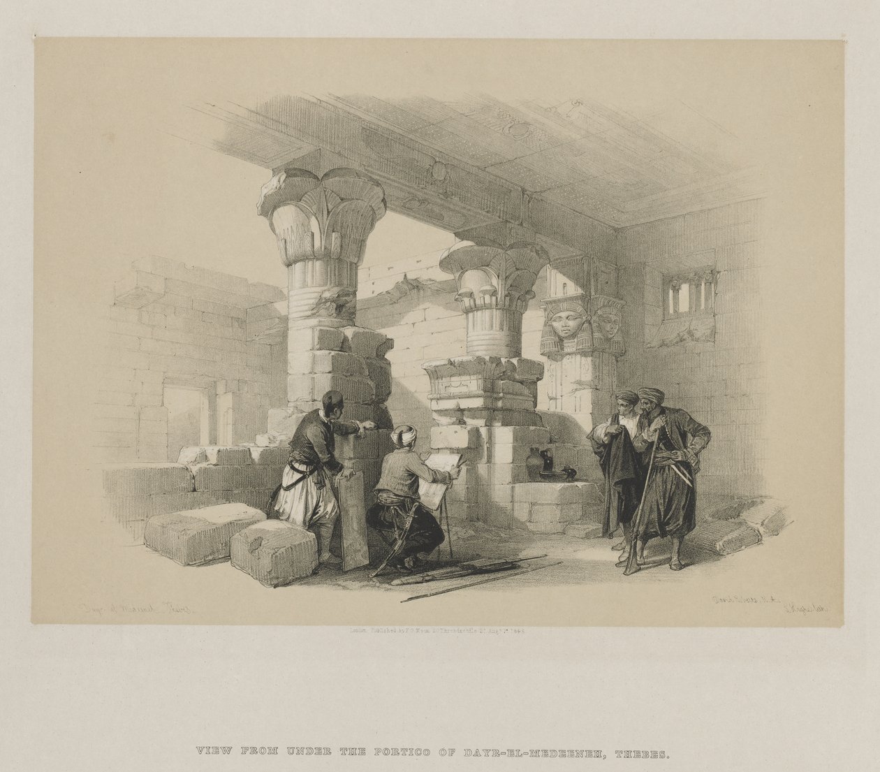Dayr-El-Medeeneh, Thèbes - Louis Haghe