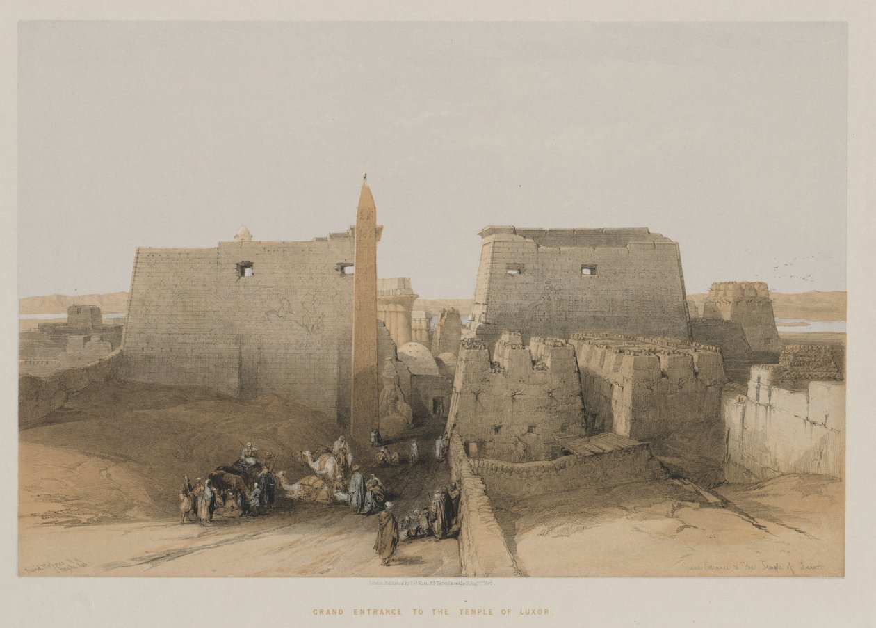 Grande entrée du temple de Louxor - Louis Haghe
