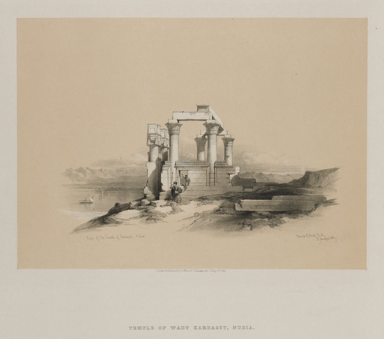 Égypte et Nubie, Volume II : Ruines du temple de Kardeseh, Nubie - Louis Haghe