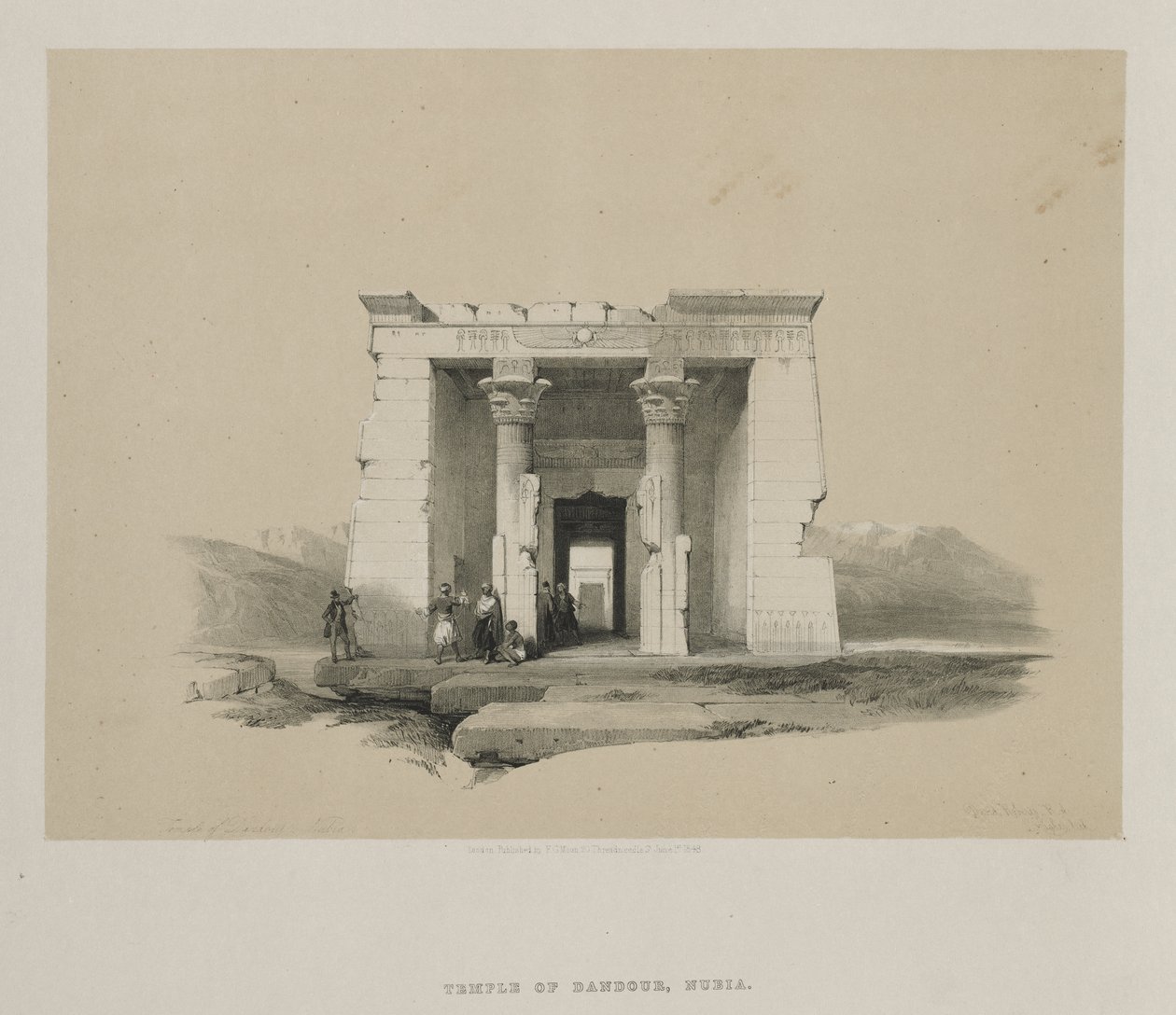 Égypte et Nubie, Volume II : Temple de Dandour, Nubie - Louis Haghe