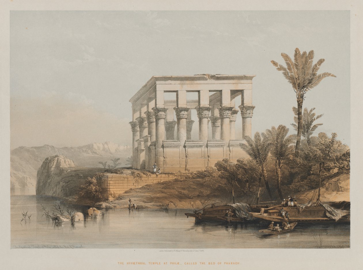 Égypte et Nubie, Volume II : Le temple hypaethral à Philae, appelé le Lit de Pharaon - Louis Haghe