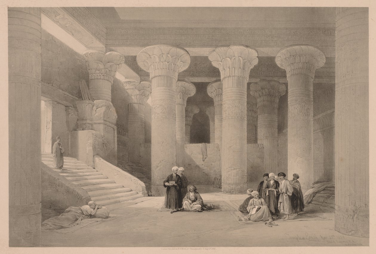 Égypte et Nubie : Volume I - N° 24, Temple à Esneh - Louis Haghe