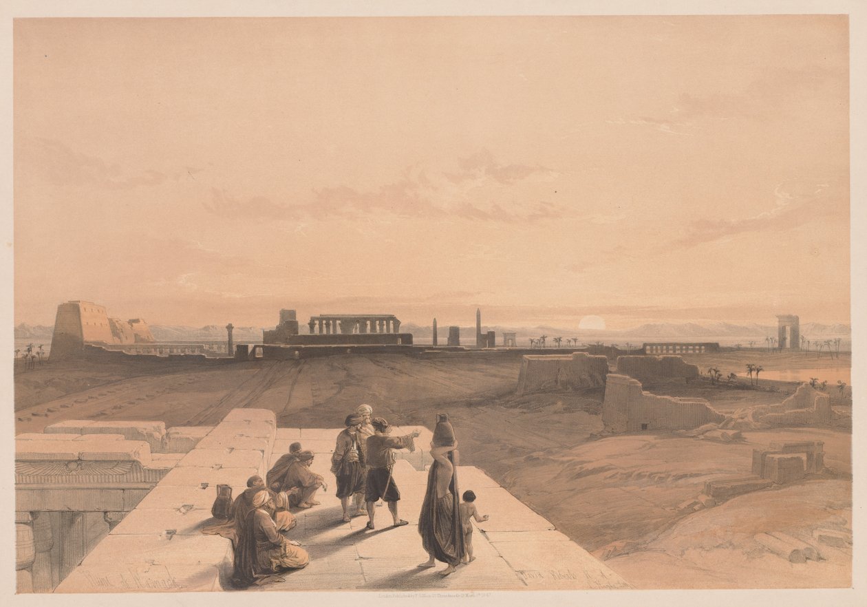 Égypte et Nubie : Volume I - No. 38, Ruines de Karnak - Louis Haghe