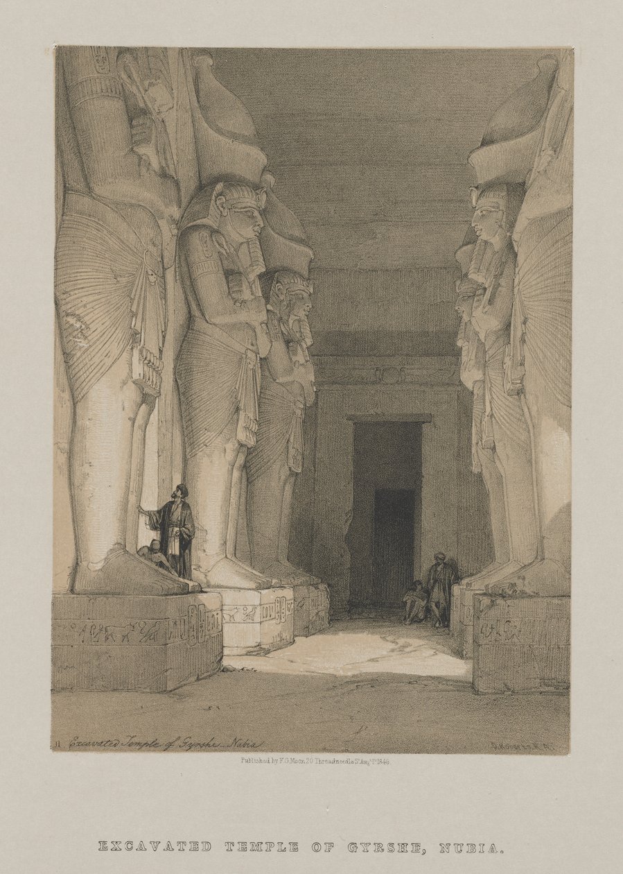 Égypte et Nubie, Volume I : Temple excavé de Gyrshe, Nubie - Louis Haghe