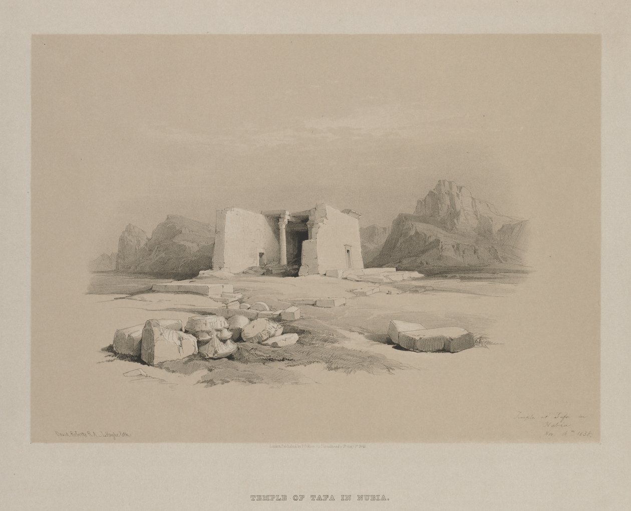 Égypte et Nubie, Volume I : Temple à Tafa en Nubie - Louis Haghe