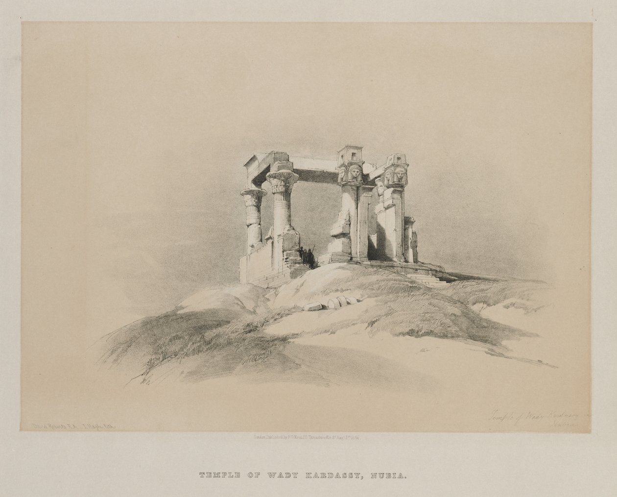 Égypte et Nubie, Volume I : Temple de Wady Kardassy en Nubie, 1846 - Louis Haghe
