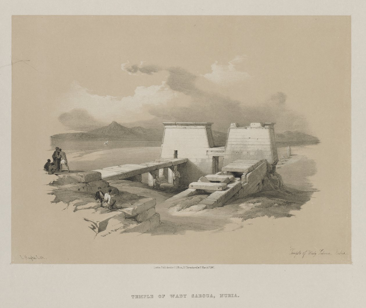 Égypte et Nubie, Volume I : Temple de Wady Saboua, Nubie, 1846 - Louis Haghe