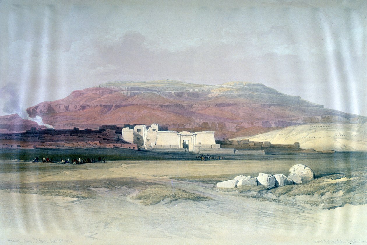 Medinet Abou, Thèbes, 8 décembre 1832, Égypte, XIXe siècle - Louis Haghe
