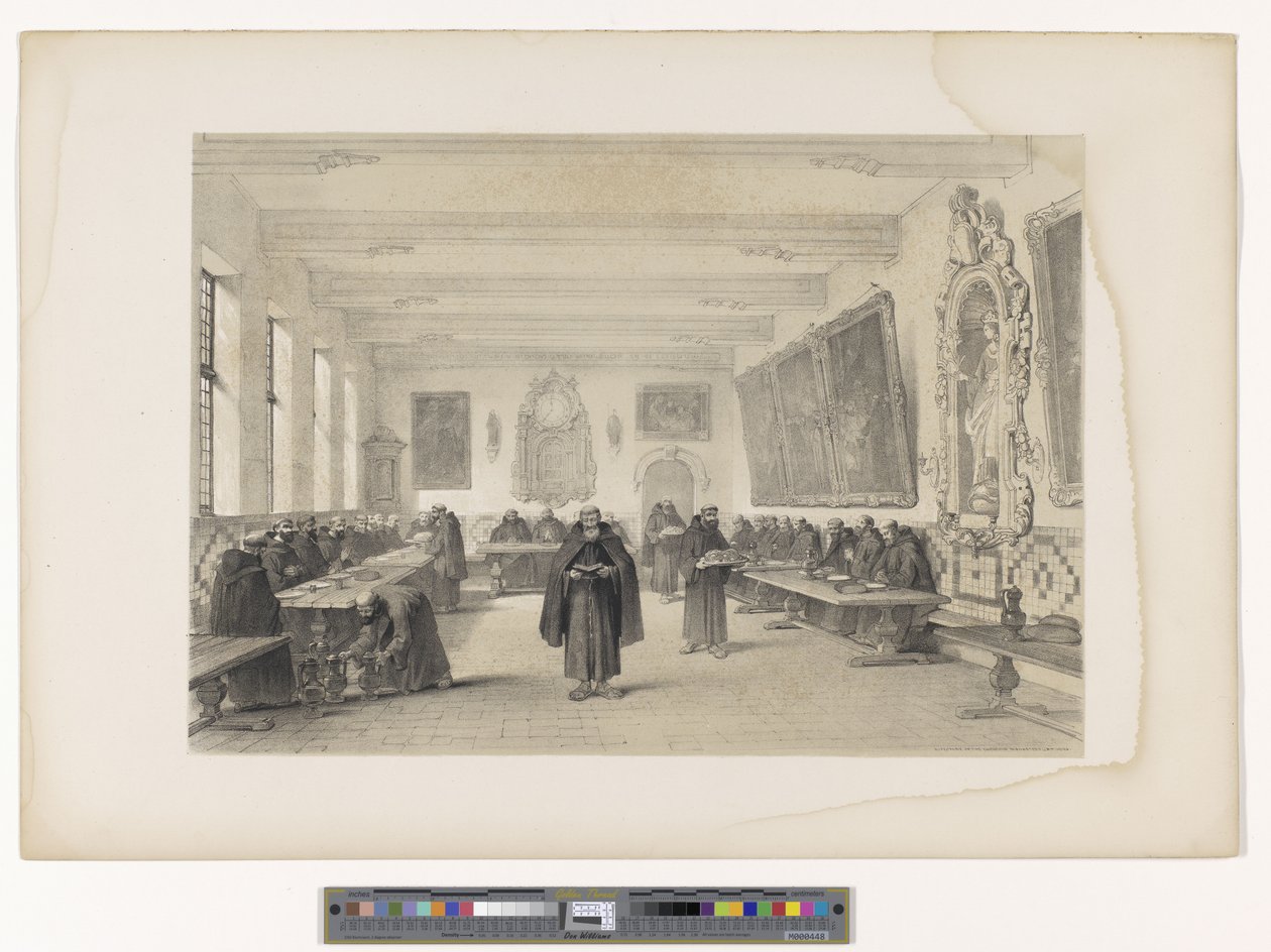 Réfectoire du monastère des capucins à Bruges - Louis Haghe
