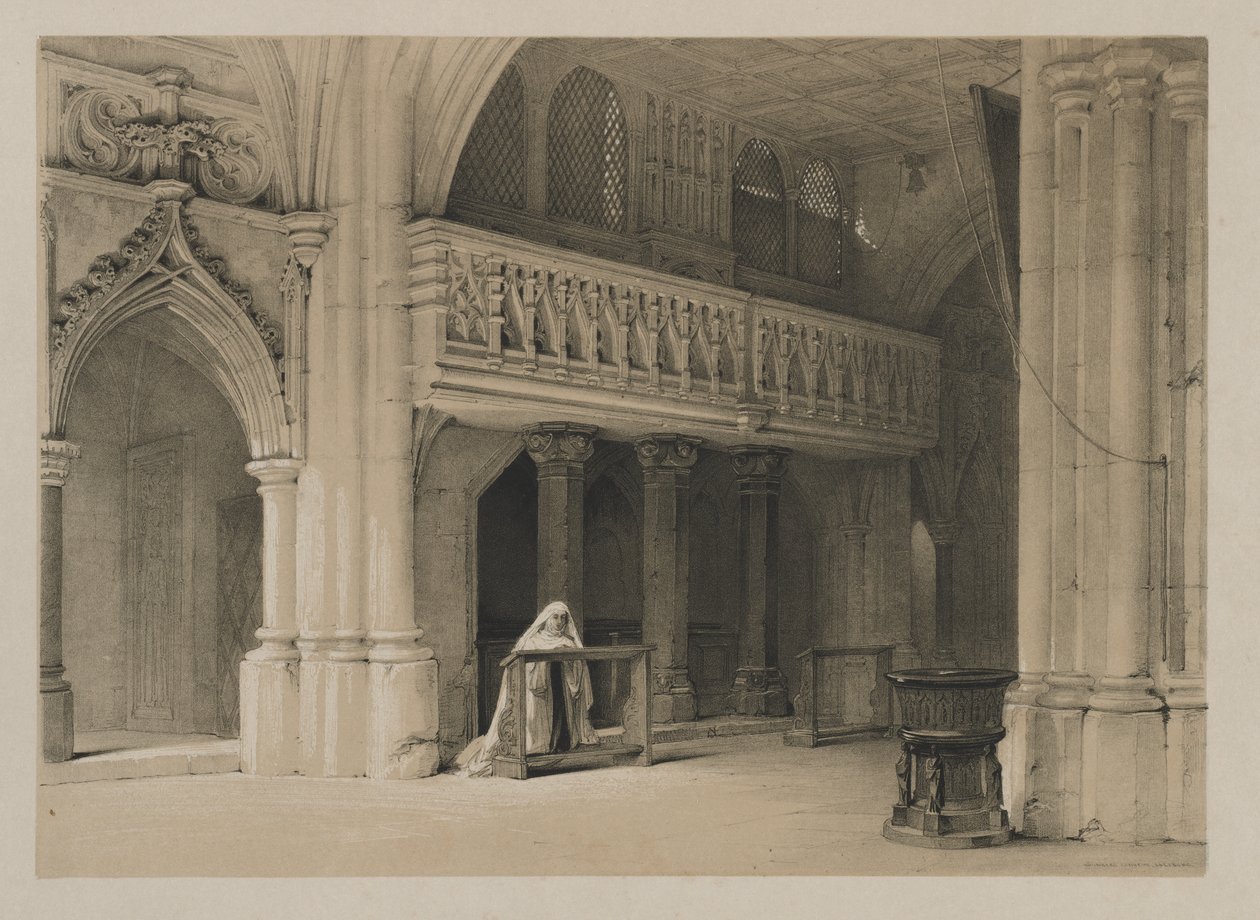 Croquis en Belgique et en Allemagne, Volume I : Couvent de Nönnberg, Salzbourg - Louis Haghe