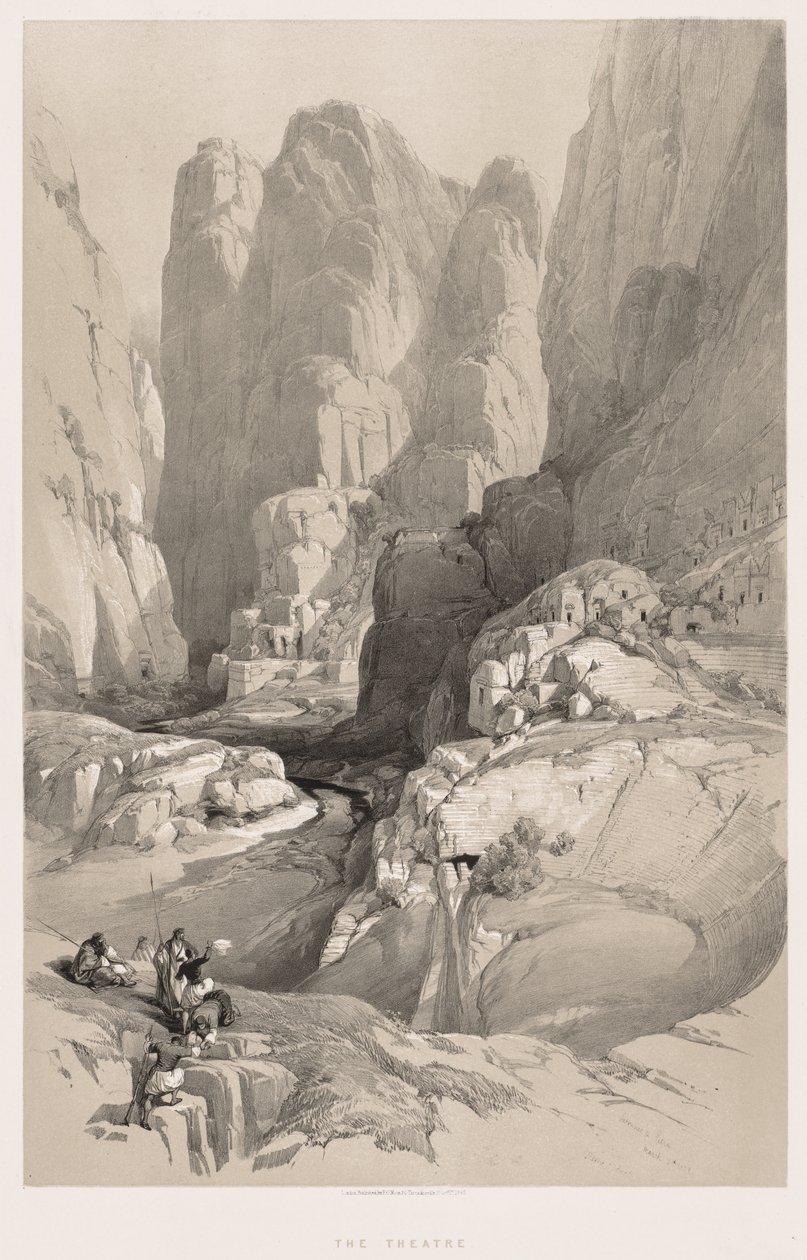 La Terre Sainte, Syrie, Idumée, Arabie, Égypte et Nubie (Vol. III) : Entrée de Petra - Louis Haghe