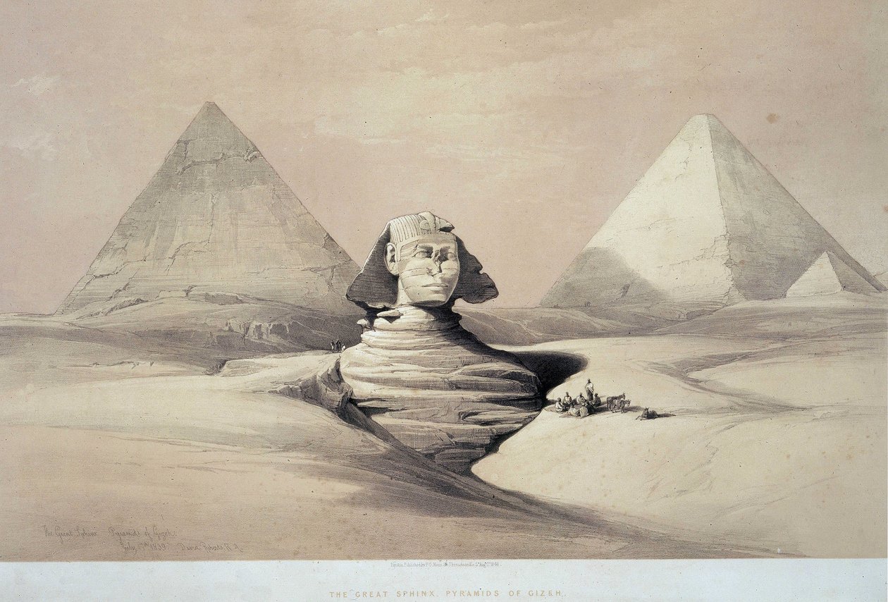 Le grand Sphinx de Gizeh. 19ème siècle - Louis Haghe