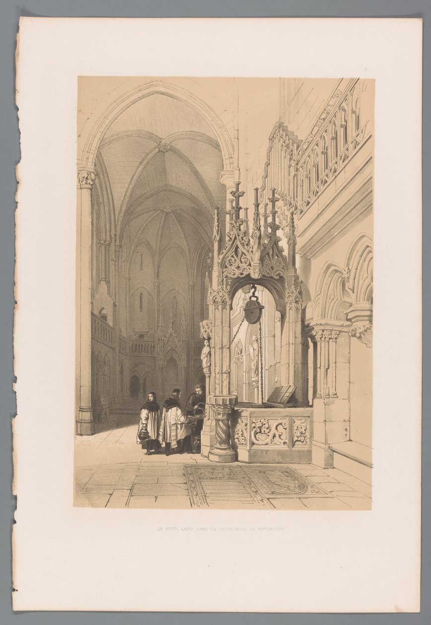 Puits dans la cathédrale de Ratisbonne - Louis Haghe