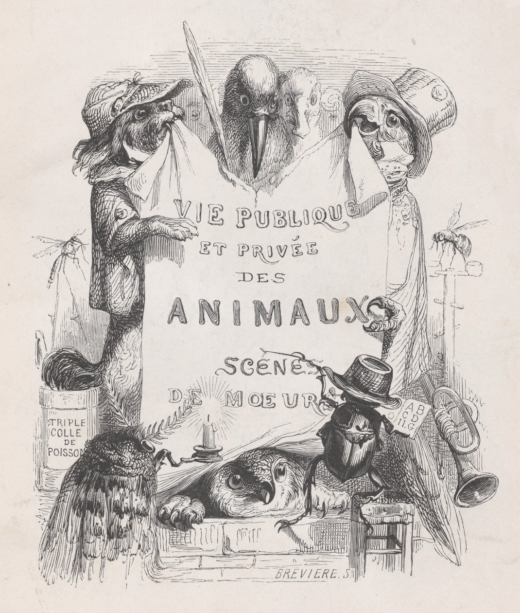 Vie privée et publique des animaux, scènes de mœurs, vers 1837-47 - Louis Henri Brévière