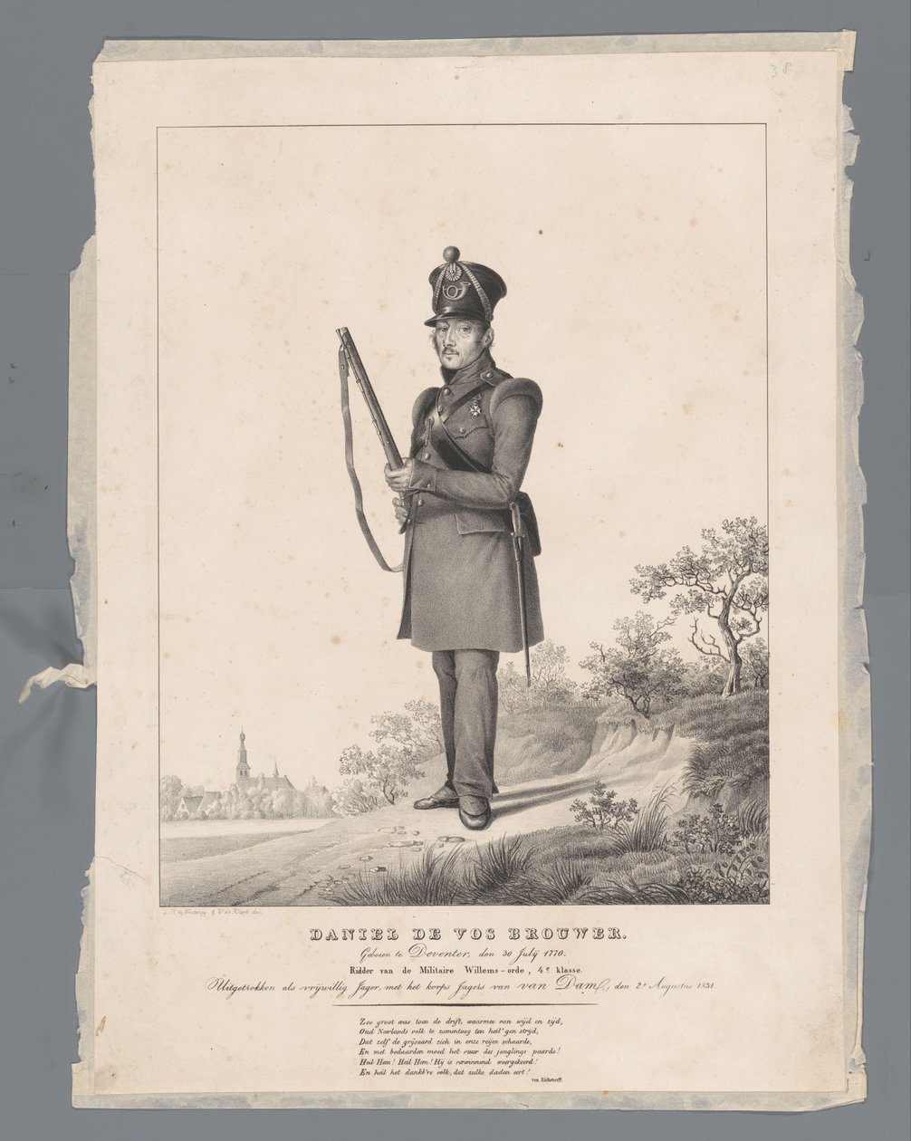 Daniel de Vos Brouwer. Né à Deventer, le 30 juillet 1770. Chevalier de l