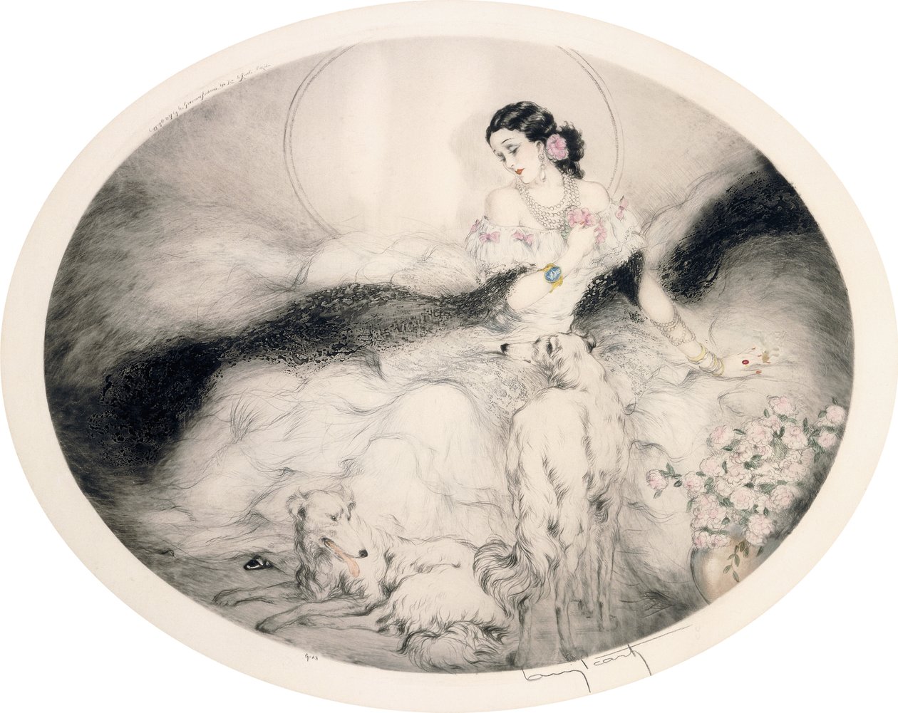 Dame aux camélias, c.1917 - Louis Icart