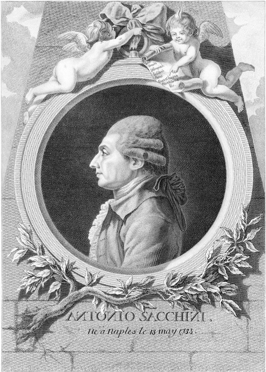 Portrait du compositeur Antonio Sacchini - Louis Jacques Cathelin
