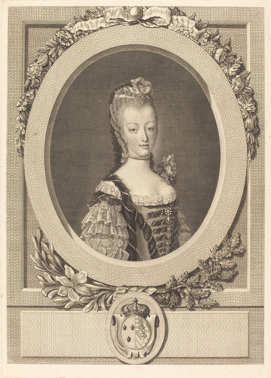 Marie-Antoinette de France - Louis Jacques Cathelin after Jean Martial Fredou