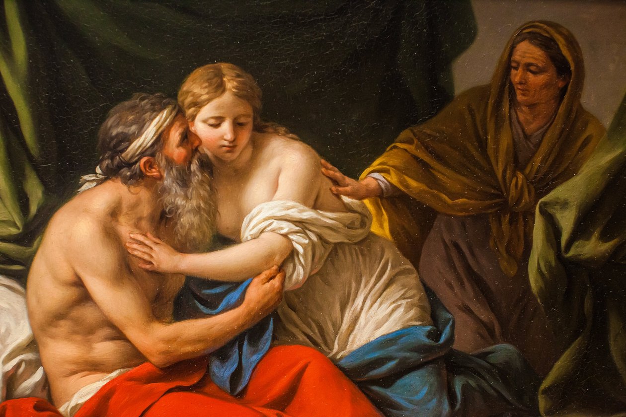 Sarah présente Agar à Abraham - Louis Jean François Lagrenée