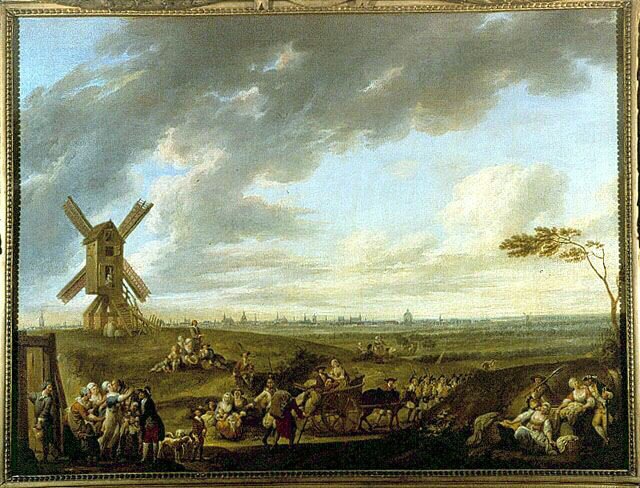 Vue de Lille prise par Dieu-de-Marcq - par Louis Joseph Watteau dit Watteau de Lille (1731-1798), Musée de Lille - Louis Joseph  Watteau