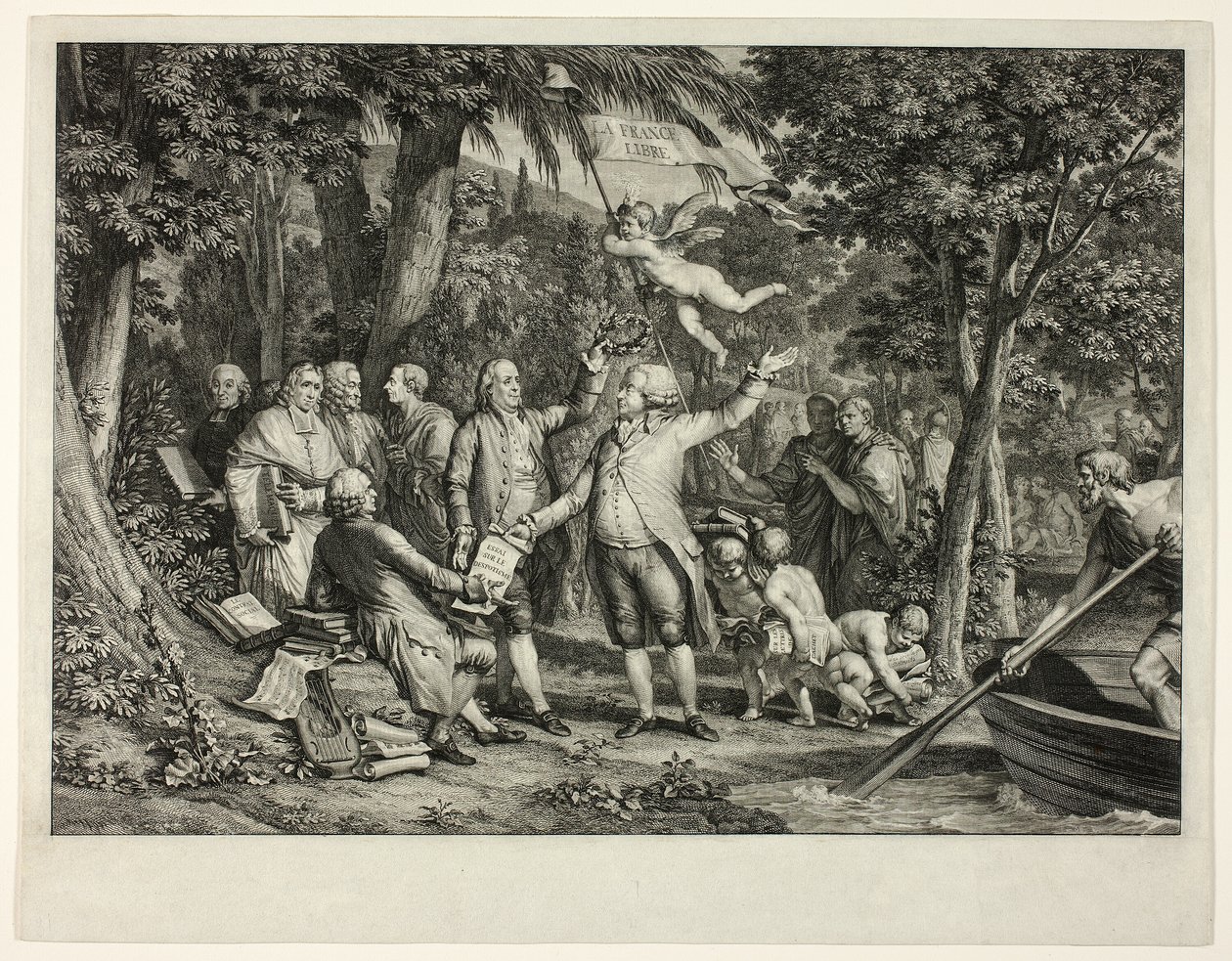 Mirabeau arrive aux Champs-Élysées - Louis Joseph Masquelier