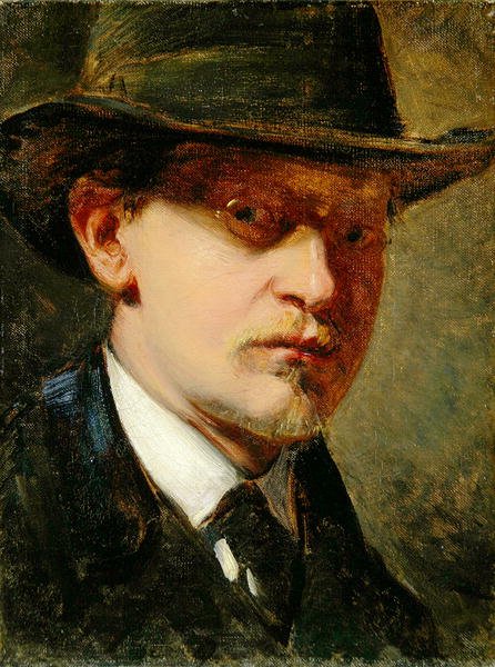 Autoportrait avec chapeau - Louis Kolitz