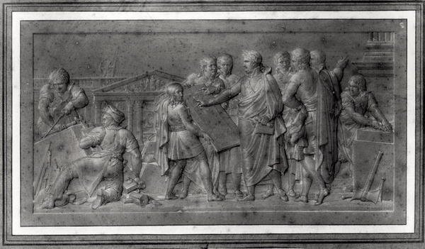 Améliorations pour Paris, étude pour un bas-relief, début 19e siècle - Louis Lafitte