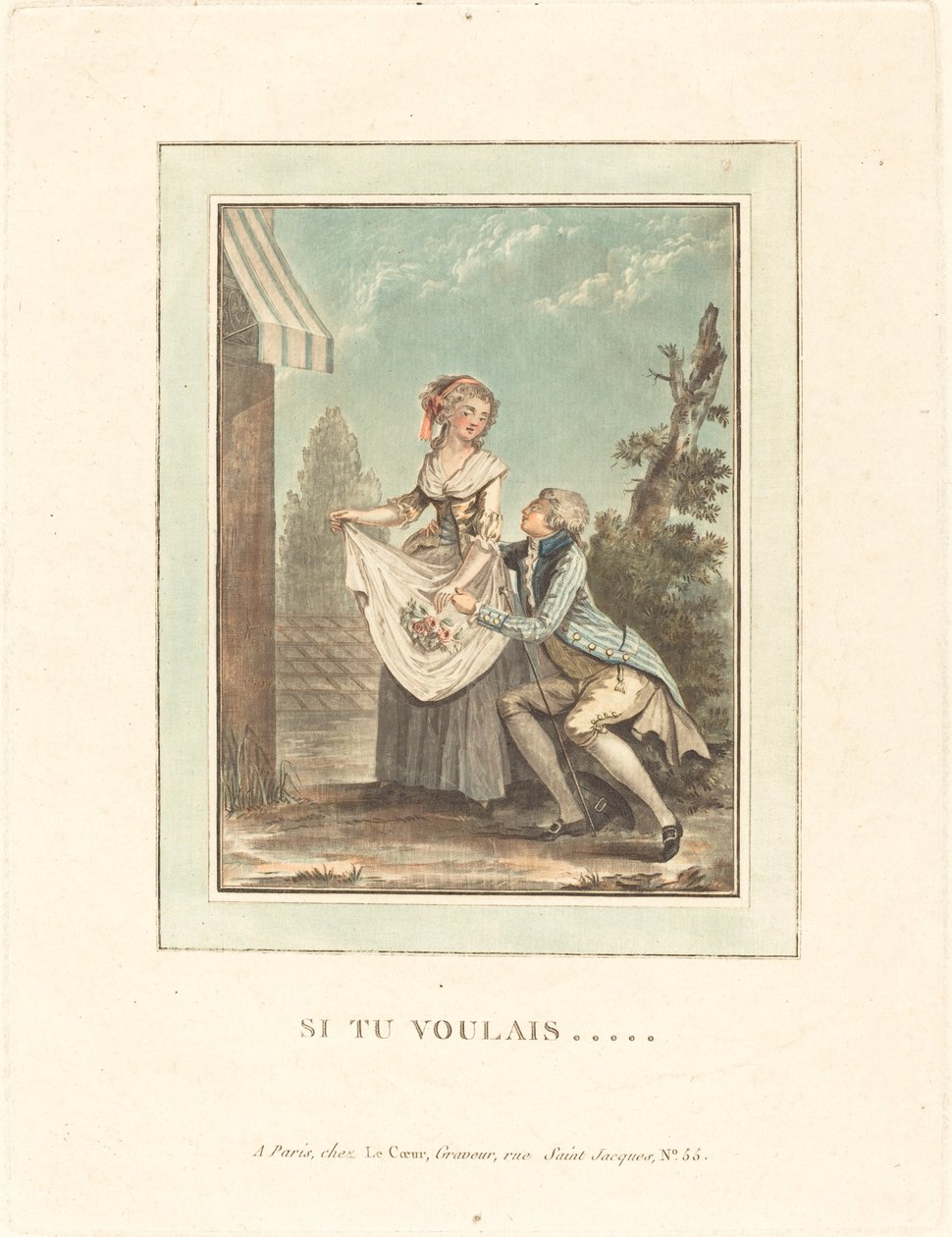 Si tu voulais - Louis Le Coeur after Nicolas Lavreince