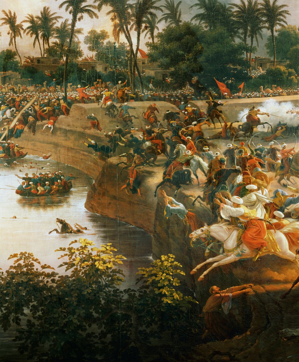 Bataille des Pyramides (huile sur toile) - Louis Lejeune