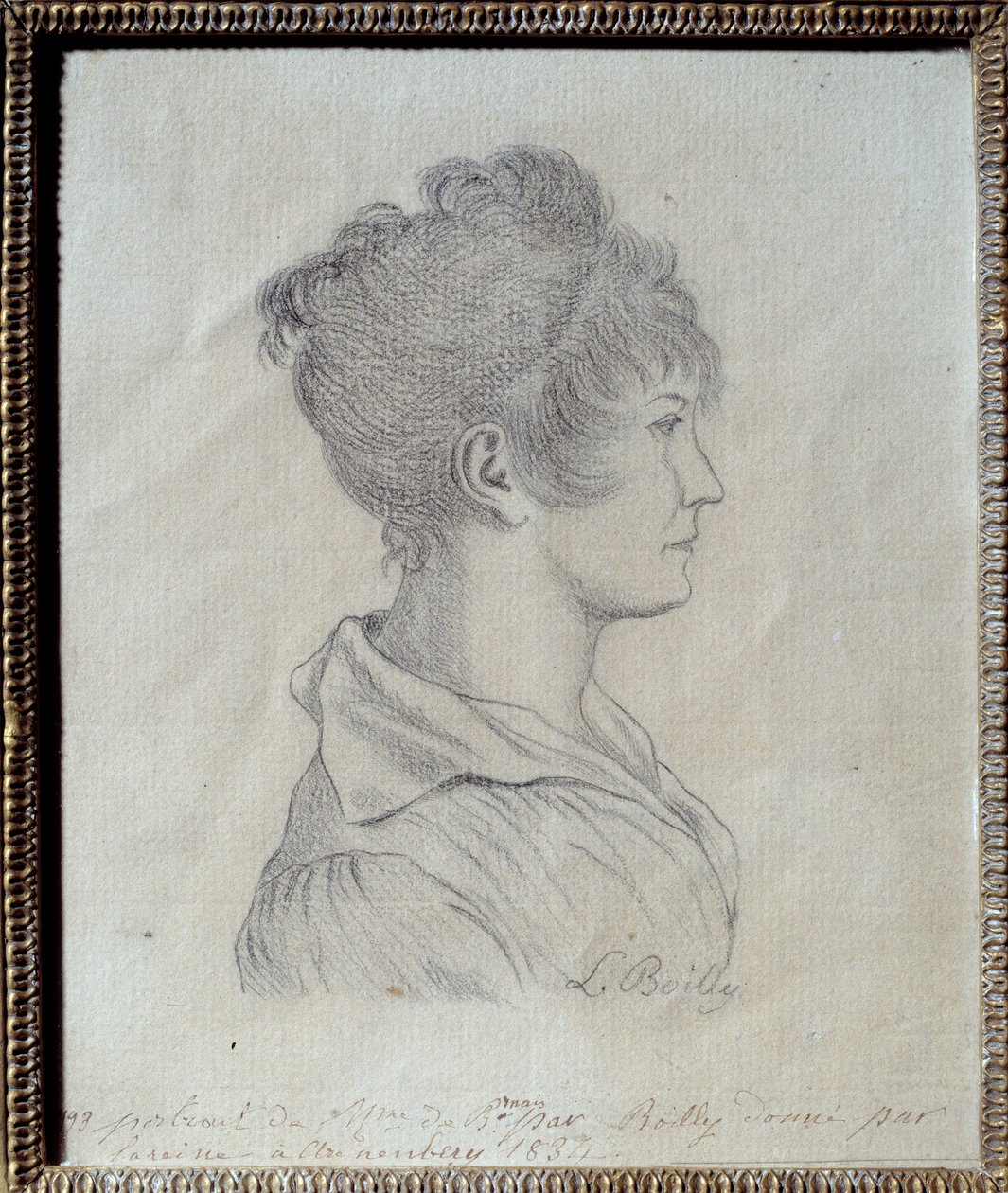 Portrait de profil de Joséphine de Beauharnais (1763-1814). Dessin de Louis Léopold Boilly (1761-1845) 1793. Malmaison, musée du château - Louis Leopold Boilly