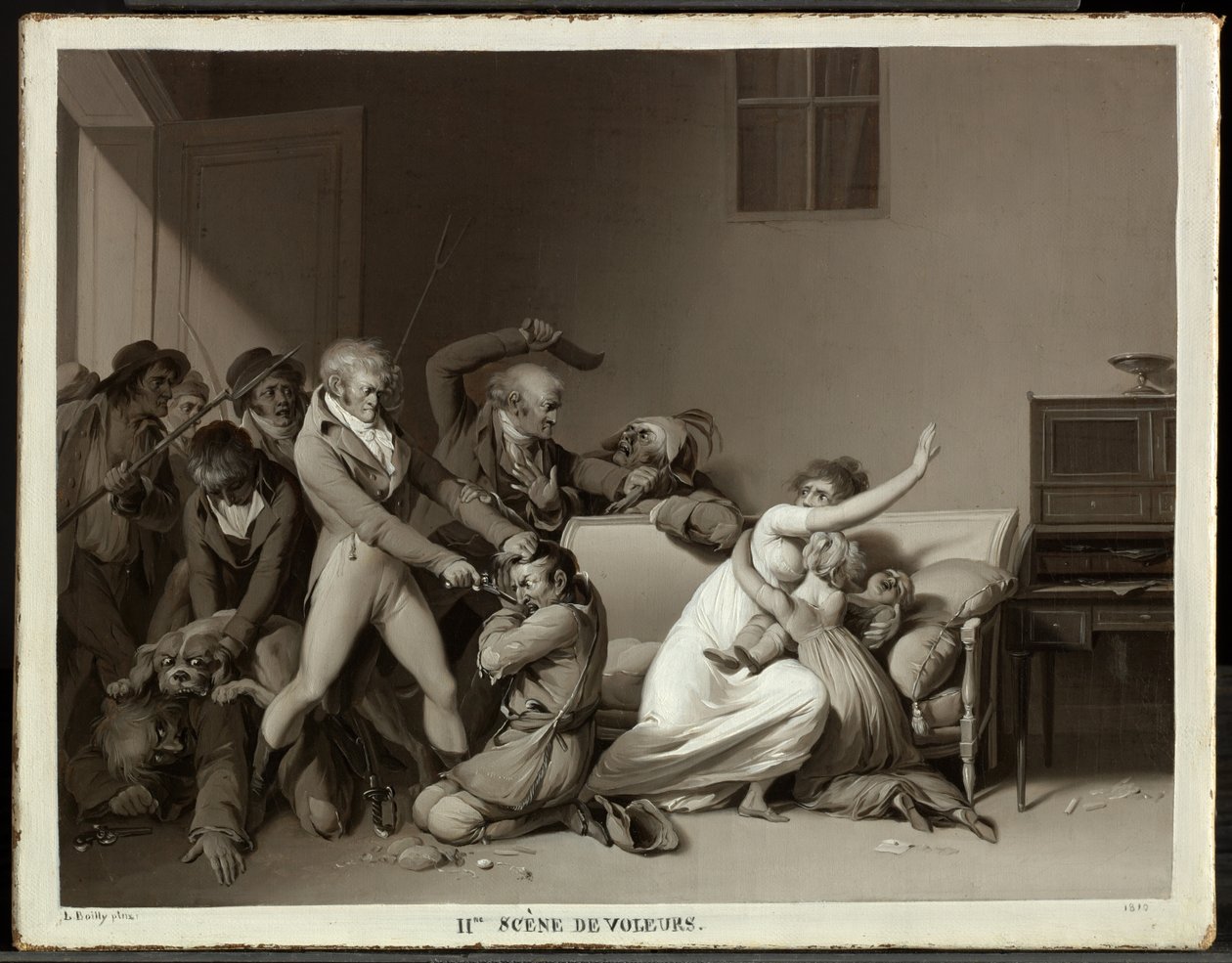 Deuxième scène de cambrioleurs : les cambrioleurs arrêtés - Louis Leopold Boilly