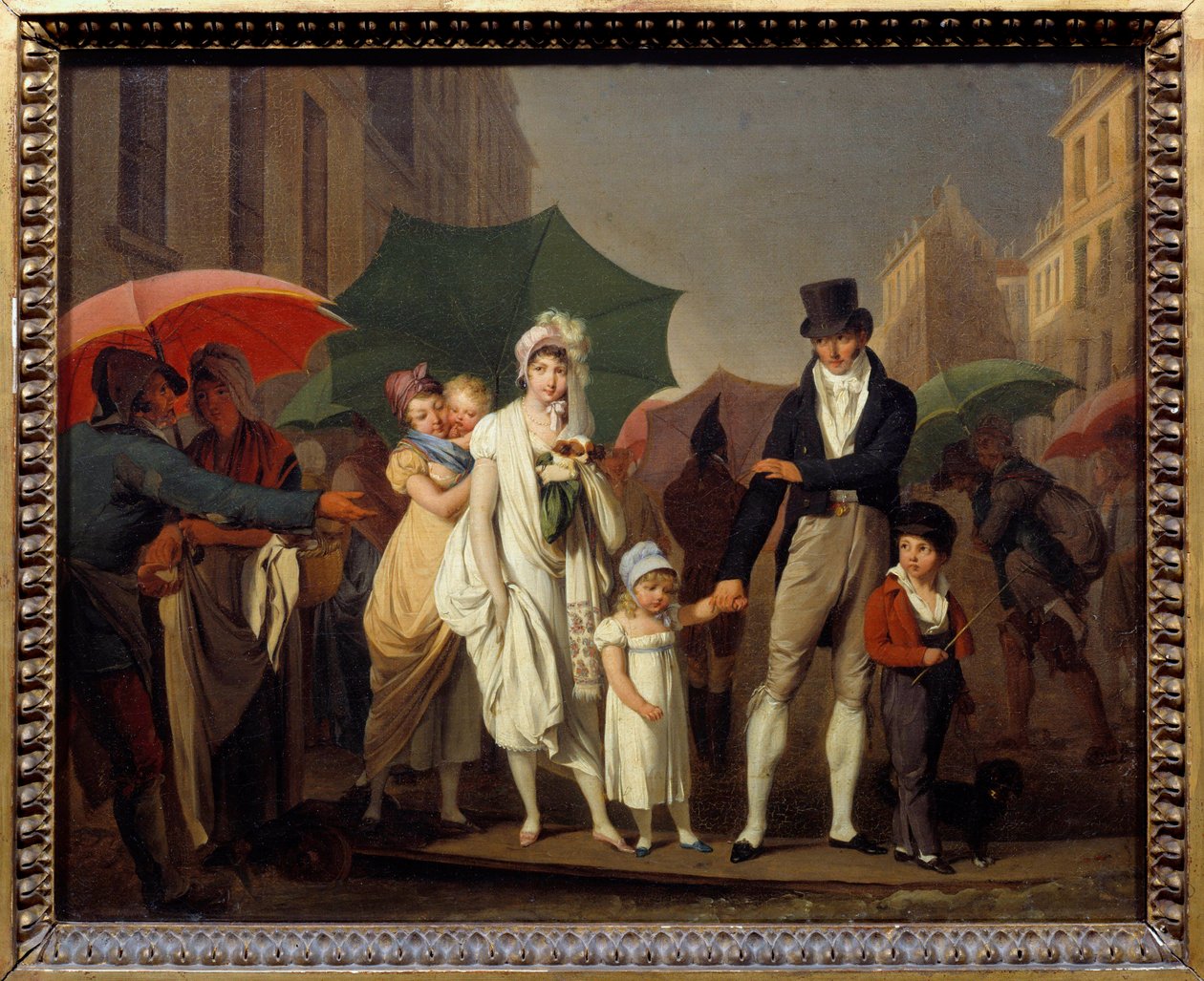 Les bourgeois sous la pluie - Louis Leopold Boilly