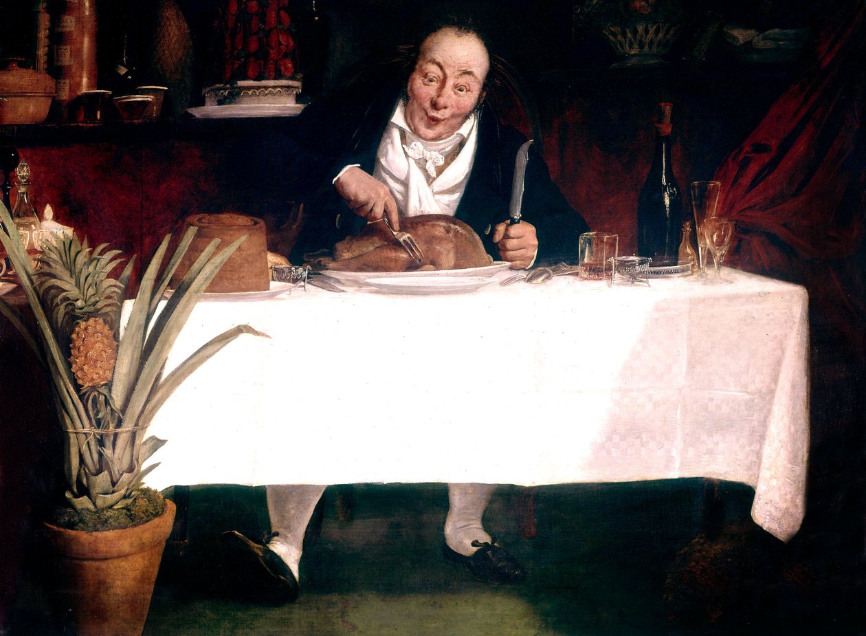 Le Gourmand : Homme mangeant de la dinde - Louis Leopold Boilly