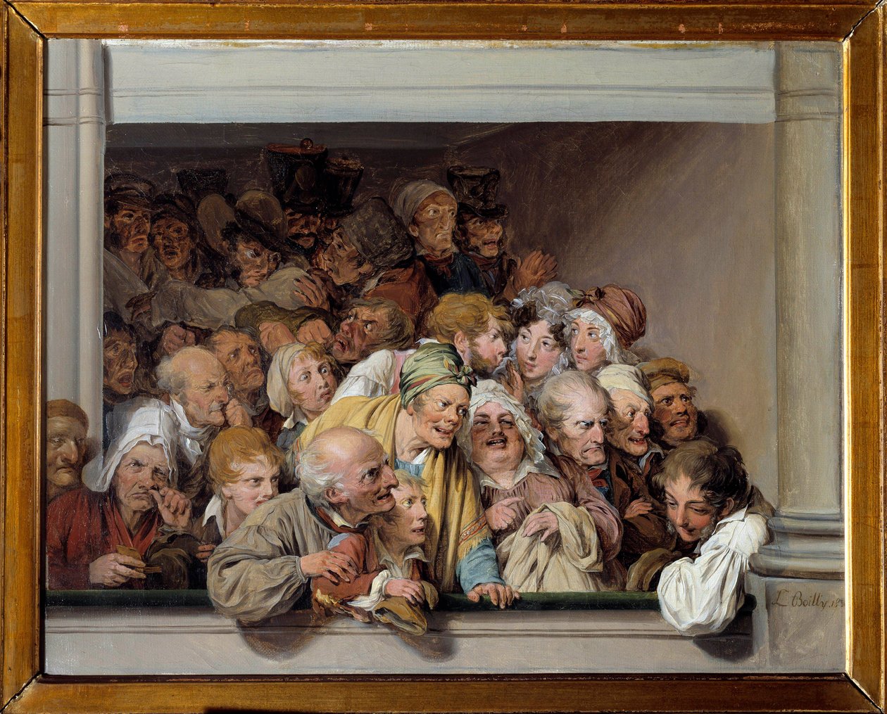 Une loge, le jour du spectacle gratuit - Louis Leopold Boilly
