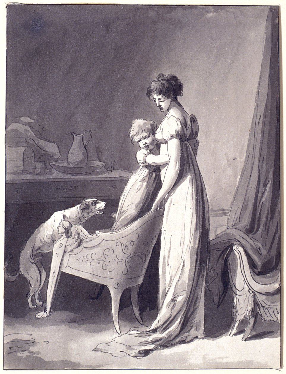 Femme avec enfant et chien - Louis Leopold Boilly