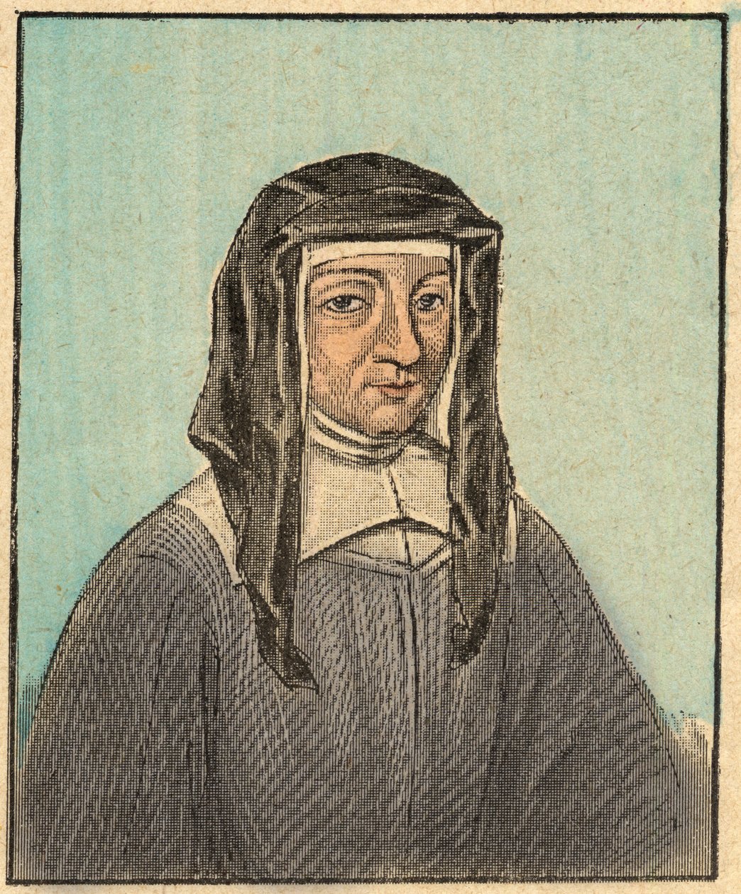 Portrait de Louise de Marillac (Louise Le Gras) (1591-1660) - Gravure de « L