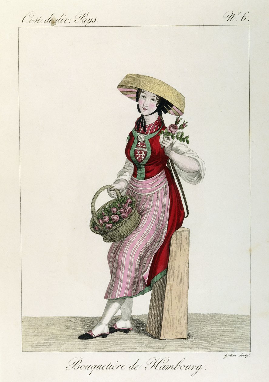 Costume des femmes de Hambourg - Louis Marie (after) Lante