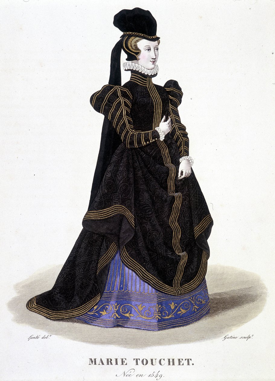 Portrait de Marie Touchet (1549-1638). Dans « Galerie française de femmes fameuses » - Louis Marie Lante