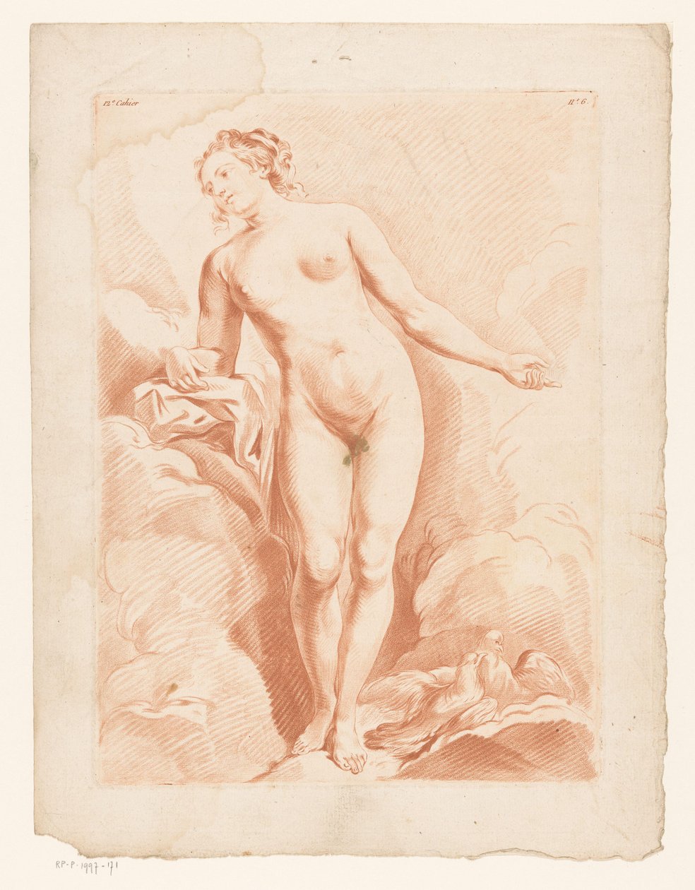 Vénus nue avec deux tourterelles - Louis Marin Bonnet (possibly)