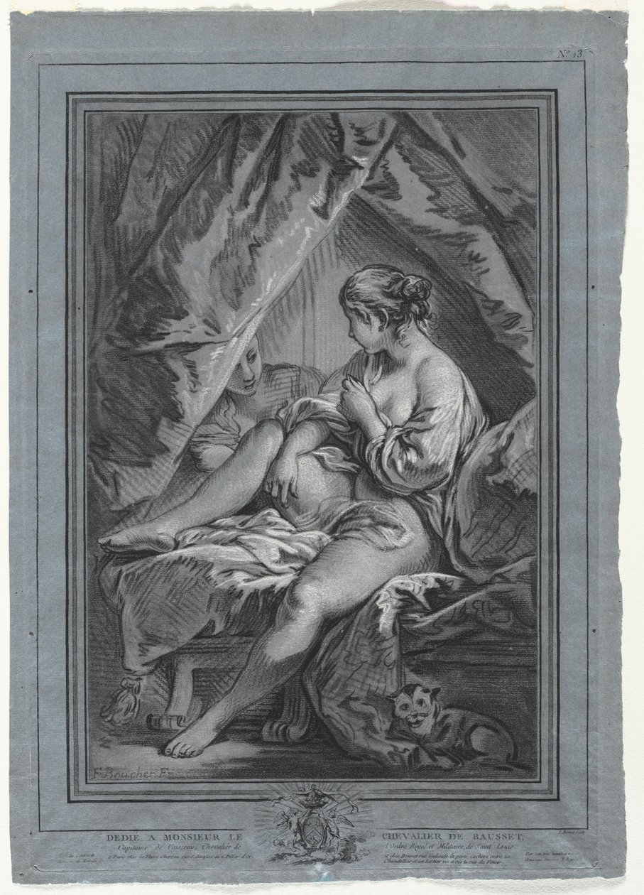 Jeune femme assise sur un lit - Louis Marin Bonnet