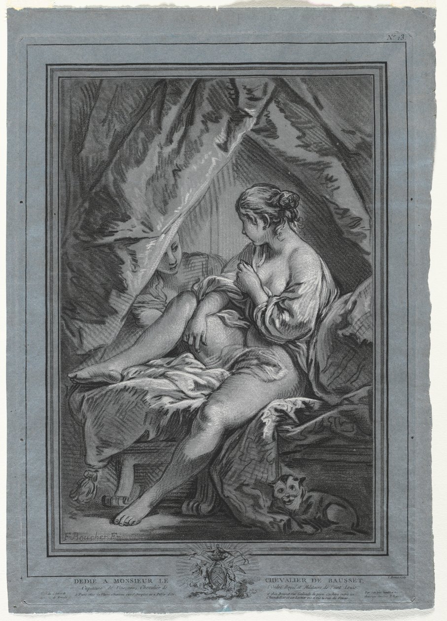 Jeune femme assise sur un lit, 1764-1767 - Louis Marin Bonnet