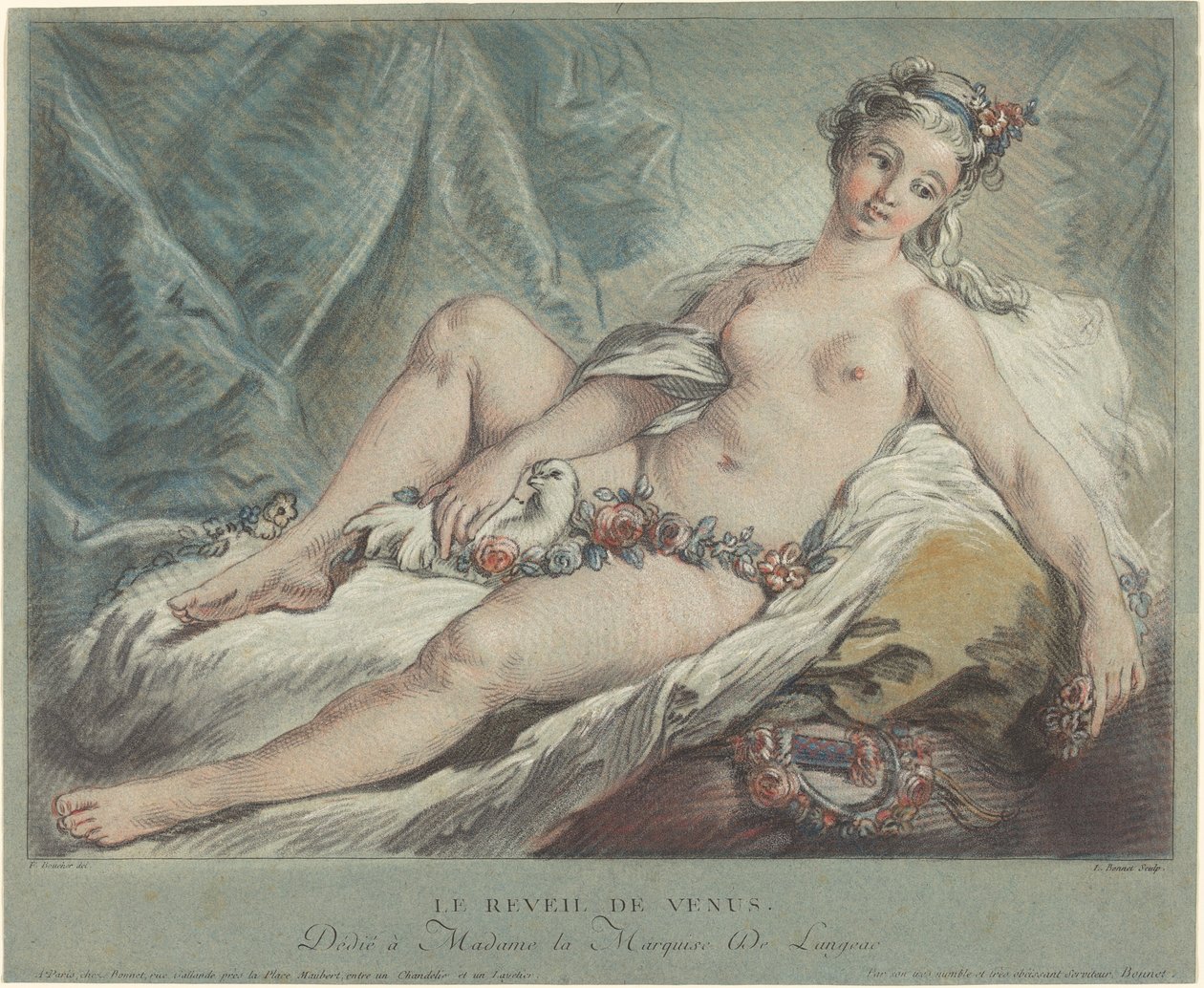 Le Réveil de Vénus - Louis Marin Bonnet after François Boucher