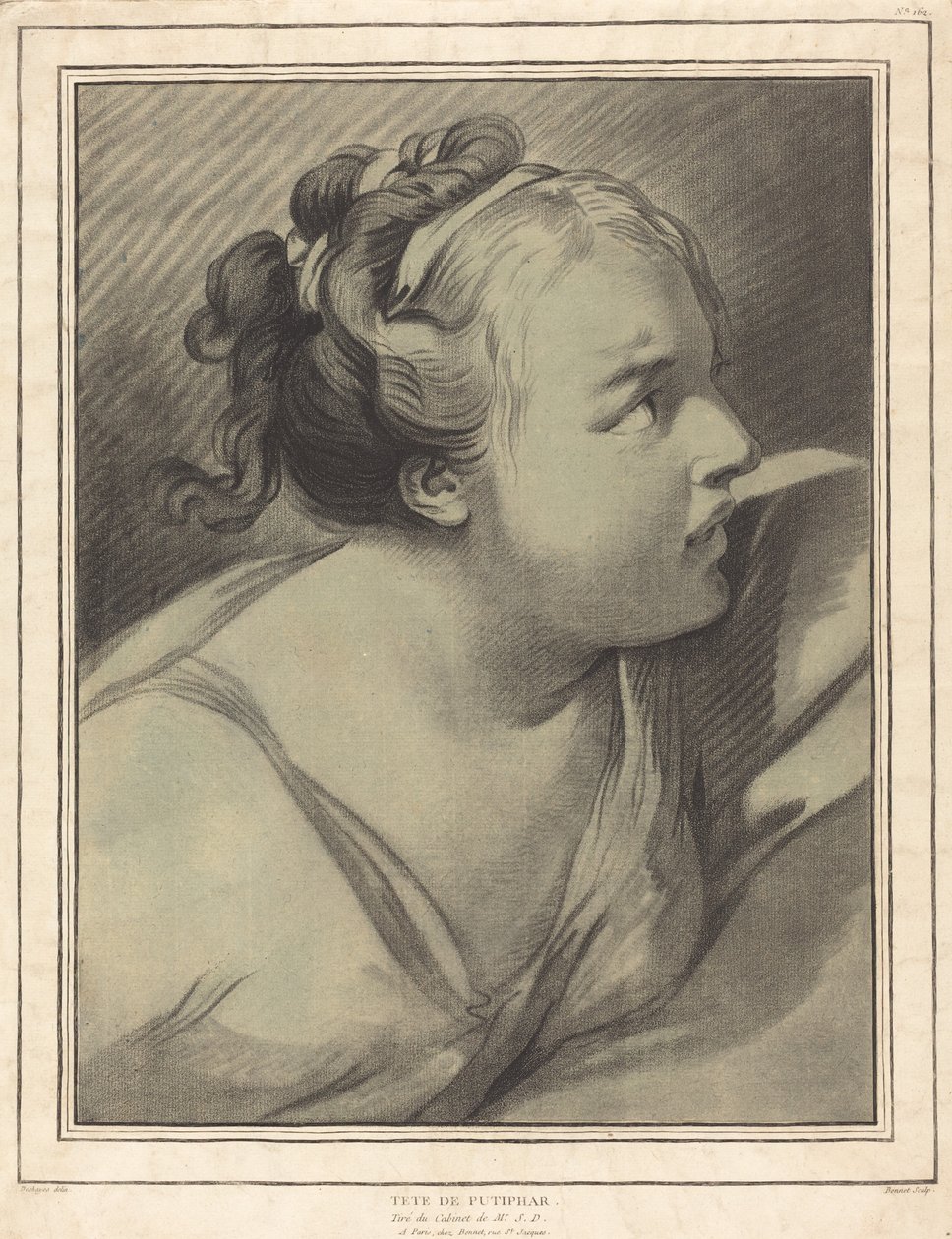 Tête de Putiphar - Louis Marin Bonnet, after Jean Baptiste Deshays