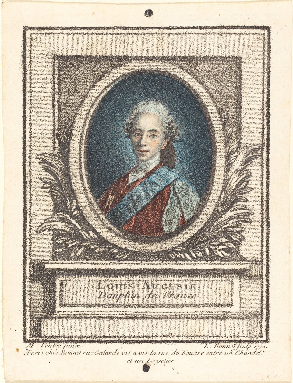 Louis-Auguste, Dauphin de France - Louis Marin Bonnet after Louis Michel Van Loo