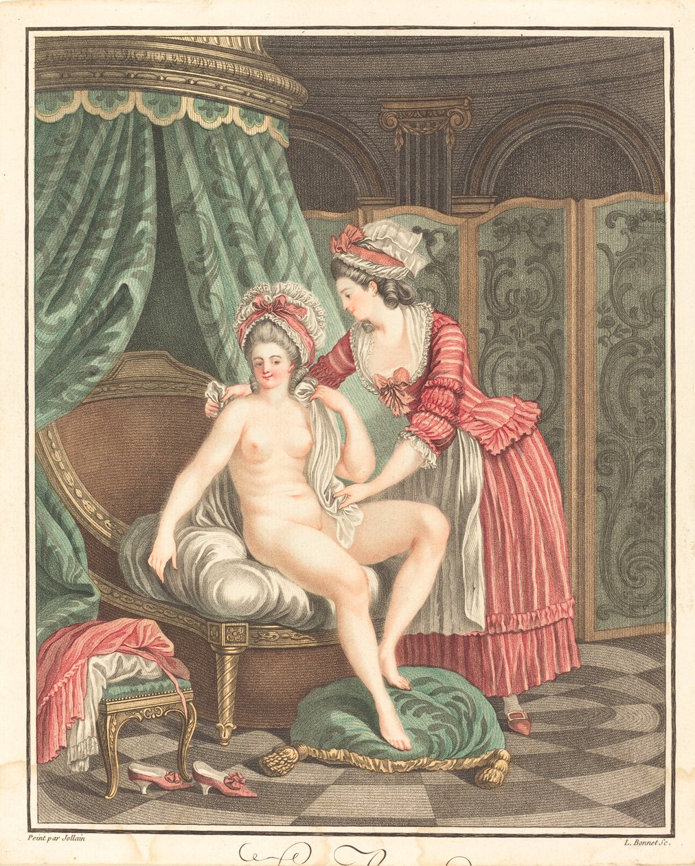 Le Bain - Louis Marin Bonnet after Nicolas René Jollain