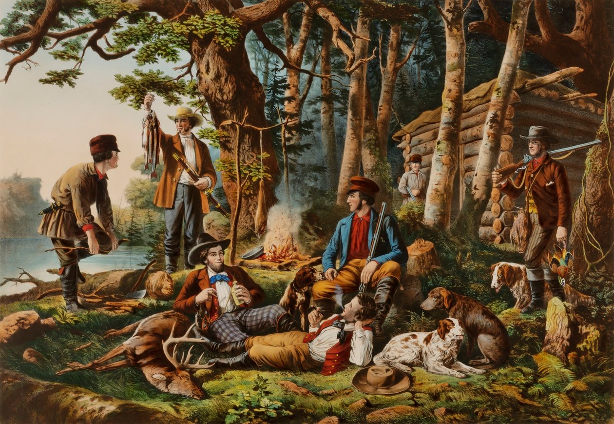 Camping en plein air. "Quelques-uns de la bonne sorte" - Louis Maurer