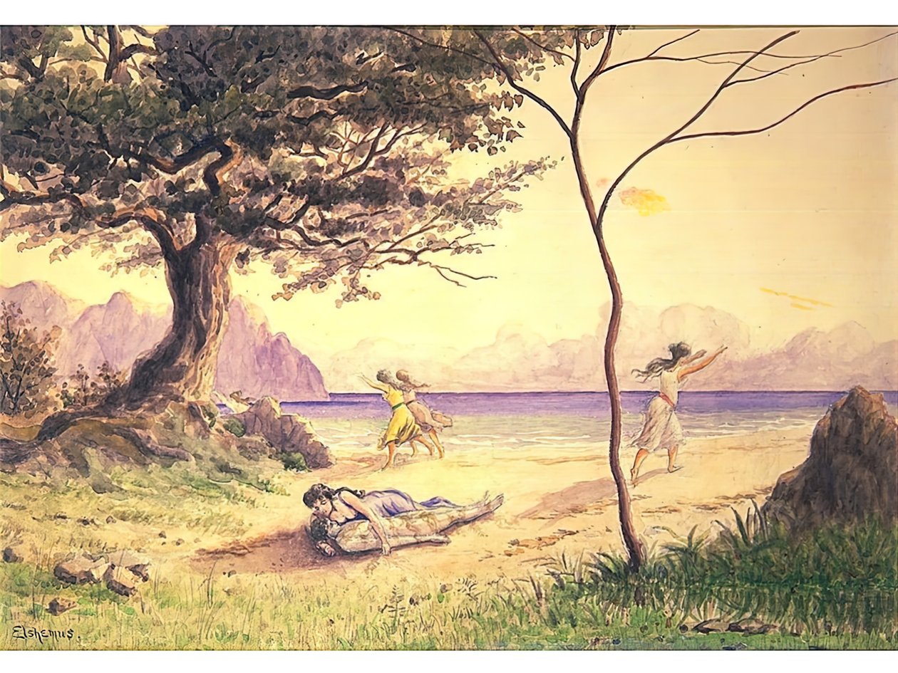Le sauvetage, vers 1900 - Louis Michel Eilshemius