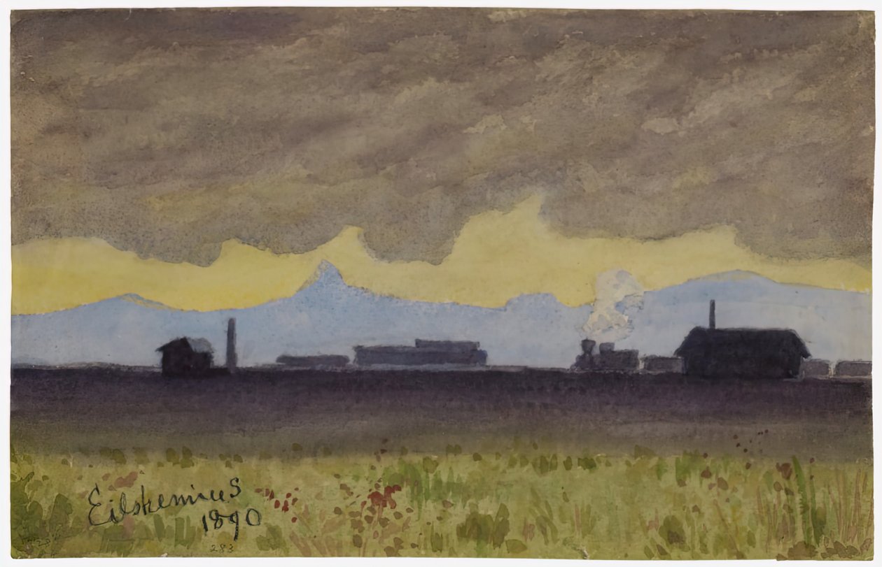 Paysage de train en Arizona - Louis Michel Eilshemius