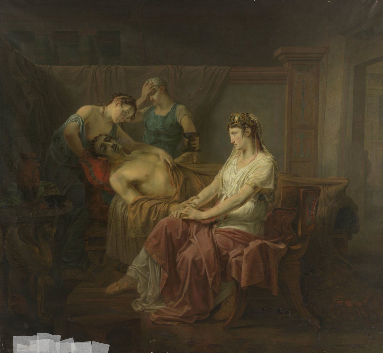 Marc Antoine mortellement blessé avec Cléopâtre - Louis Moritz